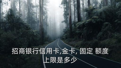 招商銀行信用卡,金卡, 固定 額度上限是多少