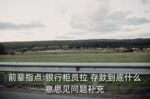 四大行拉存款任務(wù)多少錢,國有五大行柜員有存款任務(wù)嗎