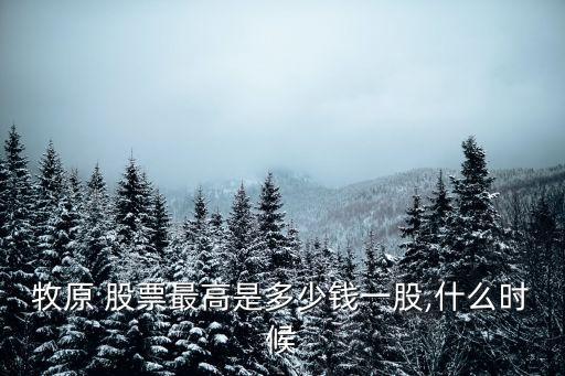 牧原 股票最高是多少錢一股,什么時(shí)候