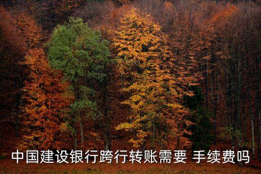 中國建設(shè)銀行跨行轉(zhuǎn)賬需要 手續(xù)費嗎
