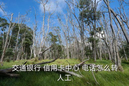  交通銀行 信用卡中心 電話怎么轉(zhuǎn)人工