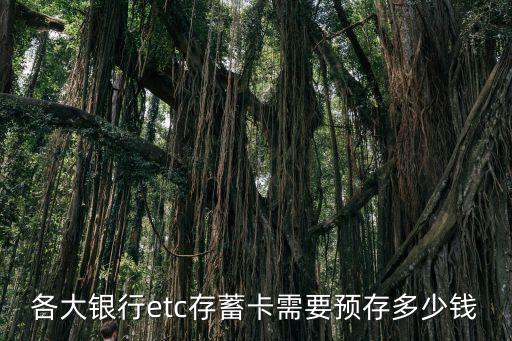 各大銀行etc存蓄卡需要預存多少錢