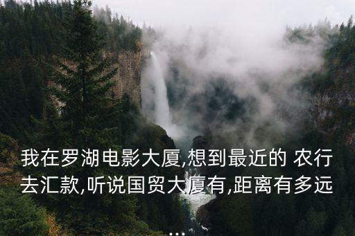 我在羅湖電影大廈,想到最近的 農(nóng)行去匯款,聽(tīng)說(shuō)國(guó)貿(mào)大廈有,距離有多遠(yuǎn)...