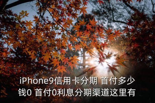 iPhone9信用卡分期 首付多少錢(qián)0 首付0利息分期渠道這里有