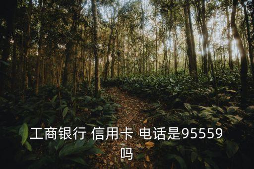 工商銀行 信用卡 電話是95559嗎