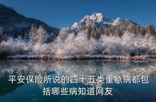  平安保險所說的四十五類重急病都包括哪些病知道網(wǎng)友