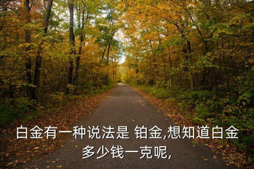 白金有一種說法是 鉑金,想知道白金多少錢一克呢,