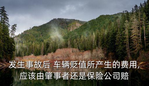發(fā)生事故后 車輛貶值所產(chǎn)生的費(fèi)用,應(yīng)該由肇事者還是保險公司賠