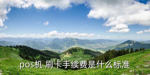 pos機 刷卡手續(xù)費是什么標(biāo)準(zhǔn)