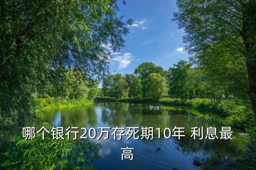 哪個銀行20萬存死期10年 利息最高