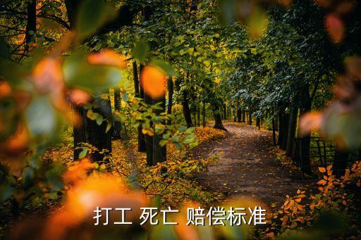 打工 死亡 賠償標(biāo)準(zhǔn)
