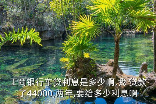 工商銀行車貸利息是多少啊,我 貸款了44000,兩年,要給多少利息啊