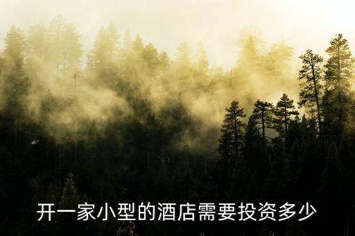 在深圳開賓館一開始需要多少本金