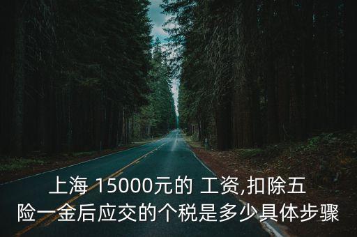 上海 15000元的 工資,扣除五險(xiǎn)一金后應(yīng)交的個(gè)稅是多少具體步驟