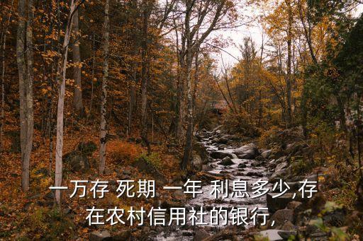 一萬存一年死期利息多少,存一萬利息是3.5怎么算