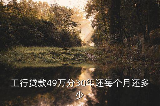 工行貸款49萬分30年還每個(gè)月還多少