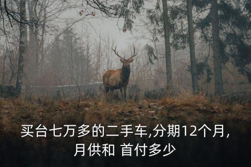 買臺(tái)七萬多的二手車,分期12個(gè)月,月供和 首付多少