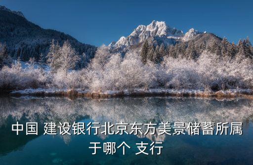 中國(guó) 建設(shè)銀行北京東方美景儲(chǔ)蓄所屬于哪個(gè) 支行
