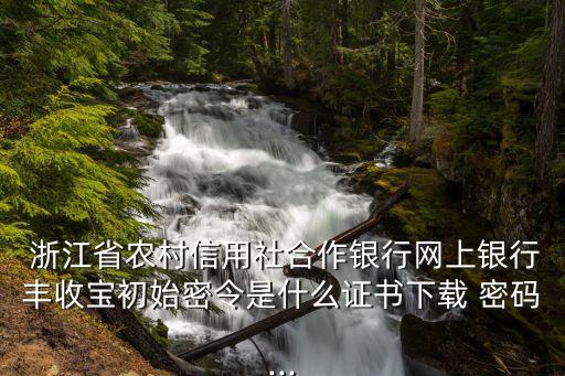 浙江農(nóng)信密碼多少錢