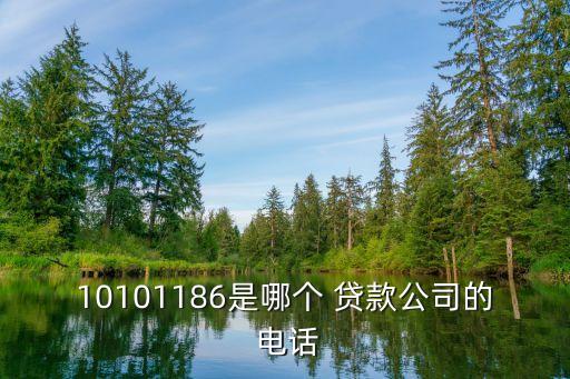 10101186是哪個 貸款公司的 電話