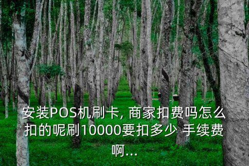 安裝pos的商家需要支付相應(yīng)的手續(xù)費(fèi)嗎 手續(xù)費(fèi)是多少?