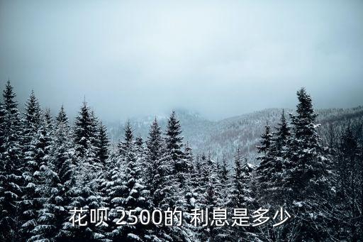 花唄 2500的 利息是多少