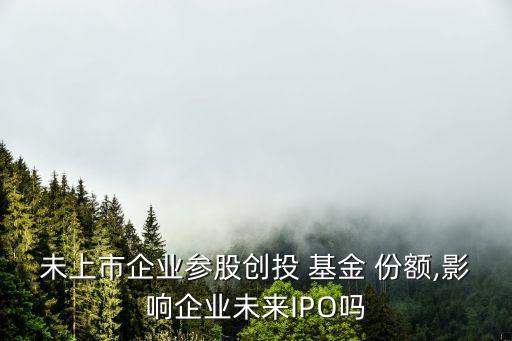 未上市企業(yè)參股創(chuàng)投 基金 份額,影響企業(yè)未來IPO嗎