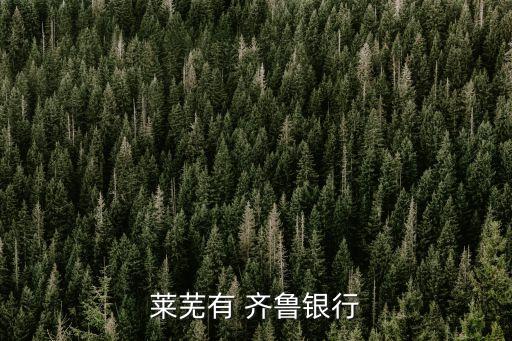 萊蕪有 齊魯銀行