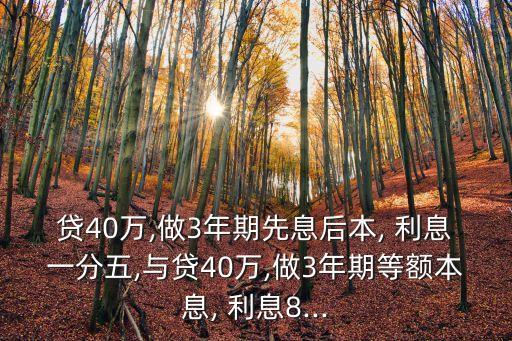 貨款40萬(wàn)一份利息是多少