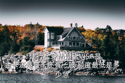 建行visa雙幣種金卡額度多少