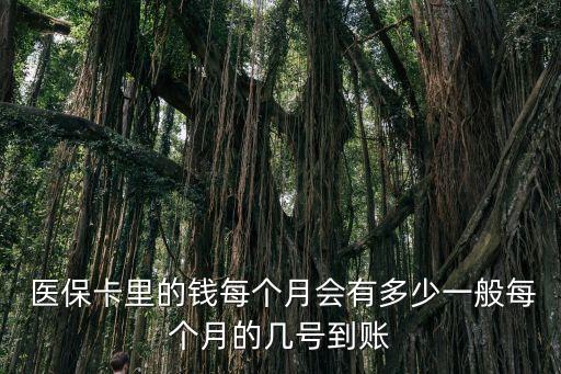  醫(yī)?？ɡ锏腻X(qián)每個(gè)月會(huì)有多少一般每個(gè)月的幾號(hào)到賬