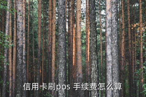 信用卡刷pos 手續(xù)費怎么算
