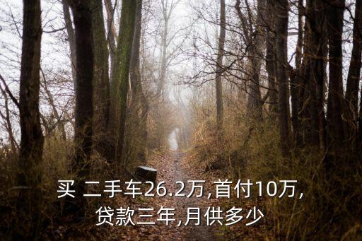 買 二手車26.2萬,首付10萬,貸款三年,月供多少