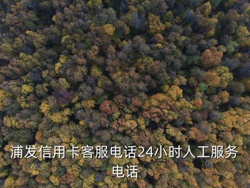 浦發(fā)信用卡客服電話24小時人工服務(wù)電話