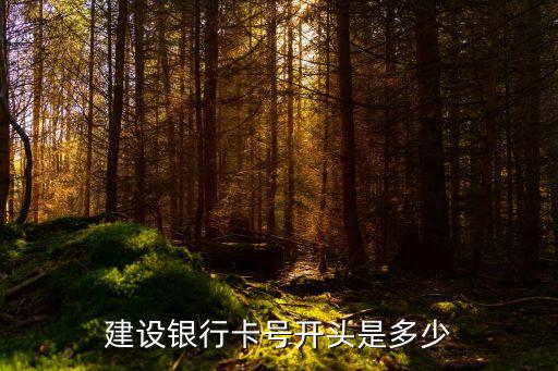 建設(shè)銀行卡號(hào)開頭是多少