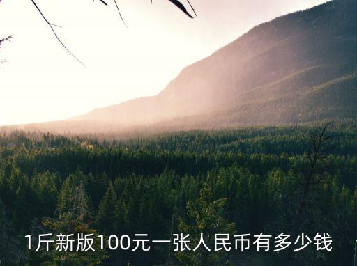 一百紙幣多少張一斤,一百元紙幣值多少錢