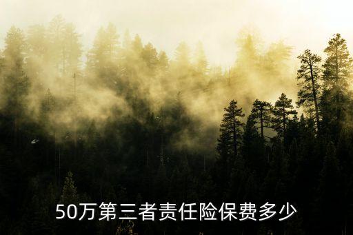50萬第三者責(zé)任險(xiǎn)保費(fèi)多少