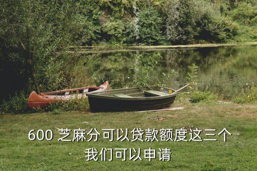  600 芝麻分可以貸款額度這三個(gè)我們可以申請(qǐng)