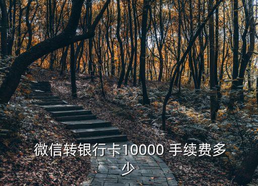  微信轉(zhuǎn)銀行卡10000 手續(xù)費(fèi)多少