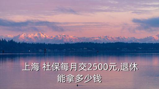  上海 社保每月交2500元,退休能拿多少錢