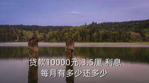 貸款3厘5利息是多少錢,貸款2.8厘利息是多少
