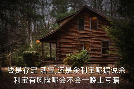 錢是存定 活寶,還是余利寶呢?fù)?jù)說余利寶有風(fēng)險呢會不會一晚上虧瞎