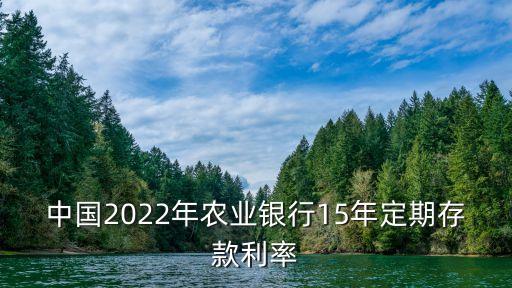 中國2022年農(nóng)業(yè)銀行15年定期存款利率