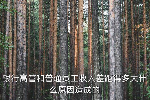 銀行高管和普通員工收入差距得多大什么原因造成的