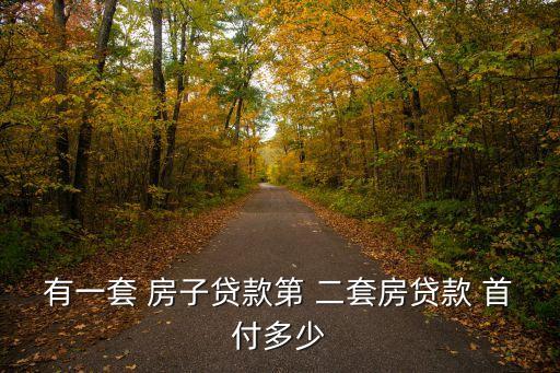二套房子首付需付多少
