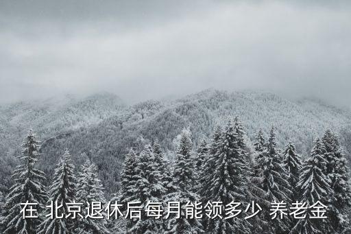 在 北京退休后每月能領(lǐng)多少 養(yǎng)老金