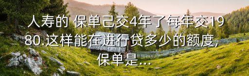 人壽保單能貸多少錢,用人壽保單貸款怎么貸