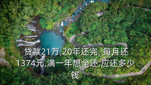 21萬貸款20年每月多少,2022年房貸計算器