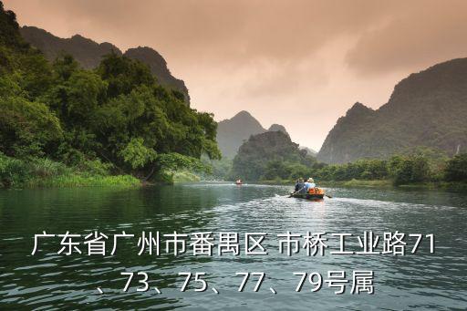 廣東省廣州市番禺區(qū) 市橋工業(yè)路71、73、75、77、79號屬