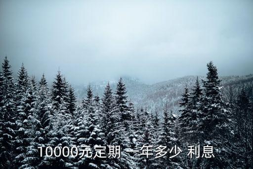 10000元定期 一年多少 利息